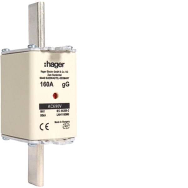 Hager LNH1160M6 NH1 gG 690V 160A K-Melder NH-Sicherungseinsatz (LNH1160M6)