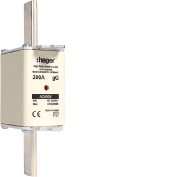Hager LNH2200M6 NH2 gG 690V 200A K-Melder NH-Sicherungseinsatz (LNH2200M6)