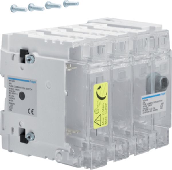 Hager HFD406 mit Sicherung 4polig 63A T000 Schalter (HFD406)