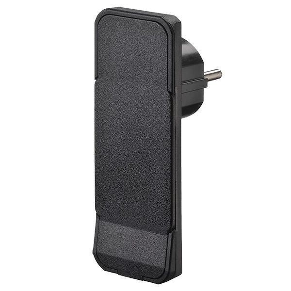 Bachmann Flat Plug schwarz ohne Leitung Flachstecker SCHUKO (933.001)