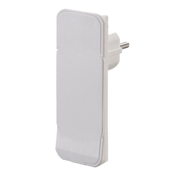 Bachmann Flat Plug weiss ohne Leitung Flachstecker SCHUKO (933.002)