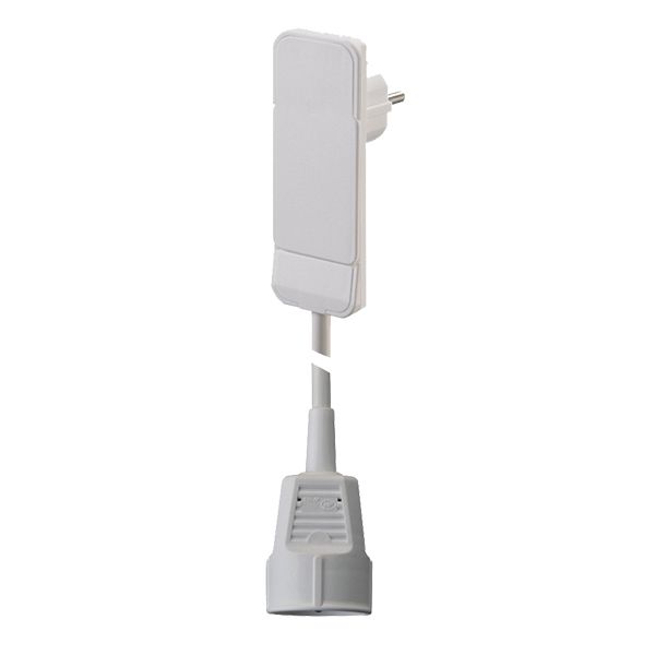 Bachmann Flat Plug weiss mit 1,5m-Leitung Flachstecker SCHUKO (933.006)