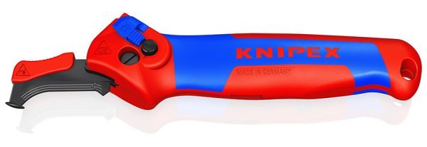 Knipex m. Gleitschuh und Ratschenfunktion 146mm Abmantelungsmesser (16 50 145 SB) Knipex m. Gleitschuh und Ratschenfunktion 146mm Abmantelungsmesser (16 50 145 SB)