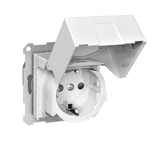 Elso FI-Schutzsch. 1-pol m. Klappd. ws Exxact Steckdose (WDE002324)