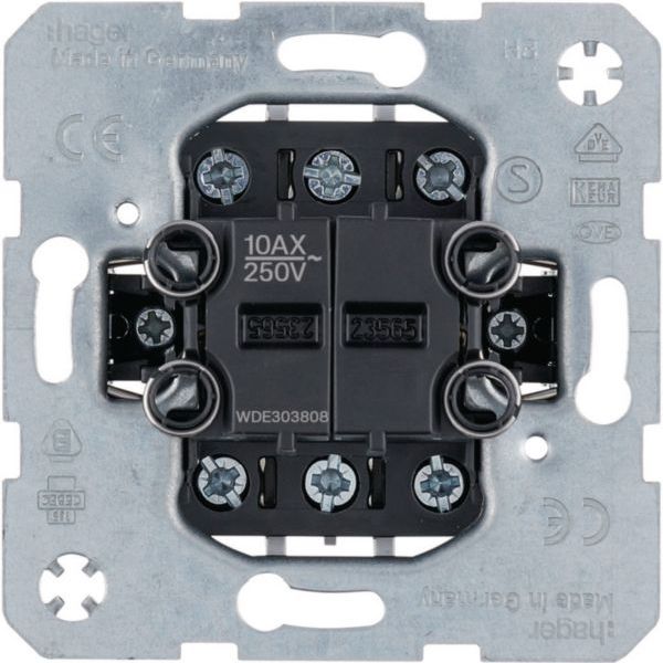 Hager UP 10 AX Doppel-Wechselschalter (WDE303808)