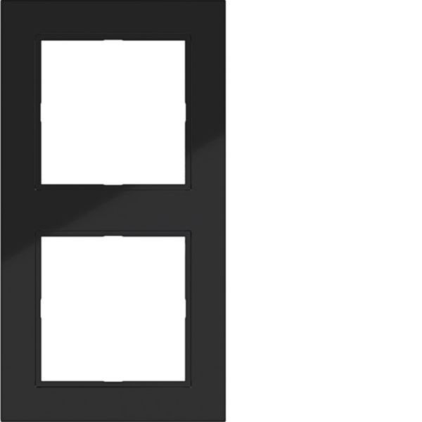 Hager 2fach A.1 nachtschwarz glänzend Rahmen (WAD6200BG)