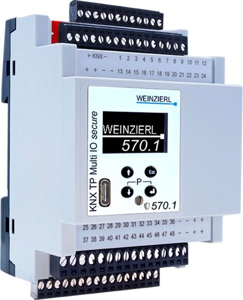 WEINZIERL KNX 570.1 secure Ein-/Ausgang 48-fach Ein-/Ausgangsmodul Multi IO TP (543690)