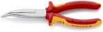 Knipex chrom isol. 200mm gewinkelt Flachrundzange mit Schneide (26 26 200)